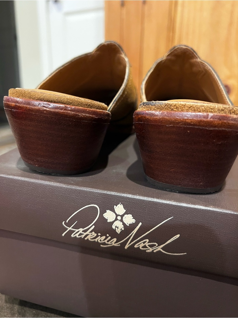 Patricia Nash Tan Suede Pointed Slip-On Loafers - Picture 4 of 5